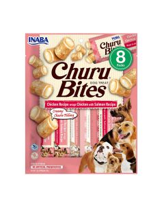 Inaba Churu Bites Λιχουδιές Σκύλου με Κοτόπουλο & Σολομό 96gr