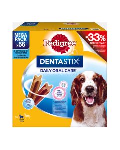 Pedigree Dentastix Medium 8x180gr (56τμχ) -33%