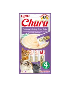 Inaba Churu Λιχουδιές Γάτας με Κοτόπουλο & Γαρίδες 56gr