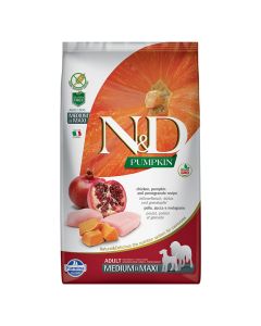 N&D Pumpkin Dog Adult Medium-Maxi με Κοτόπουλο, Κολοκύθα & Ρόδι 2.5kg
