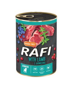 Rafi Dog Junior Πατέ με Αρνί, Μύρτιλο & Κράνμπερι 400gr