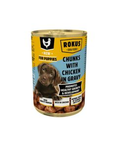 Rokus Σκύλου Puppy με Κοτόπουλο 415gr