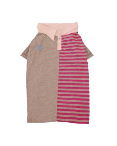 Pet Μπλούζα Σκύλου Ριγέ Γκρι-Ροζ XL 60cm