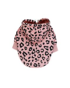 Pet Φούτερ Σκύλου Ροζ Λεοπάρ XL 35cm