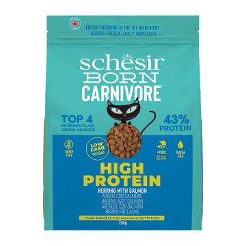Schesir Cat Born Carnivore Ρέγγα & Σολομός 255gr