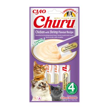 Inaba Churu Λιχουδιές Γάτας με Κοτόπουλο & Γαρίδες 56gr