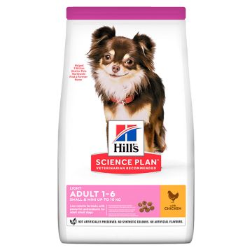 Hill's Science Plan Dog Adult Light Small & Mini με Κοτόπουλο 1.5kg