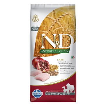 N&D Ancestral Dog Light Medium-Maxi με Κοτόπουλο & Ρόδι 2.5kg