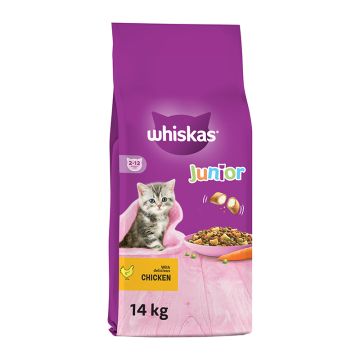 Whiskas Junior με Κοτόπουλο 14kg