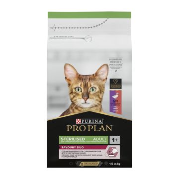 Purina Pro Plan Cat Savoury Duo Sterilised Πάπια & Συκώτι 1.5kg