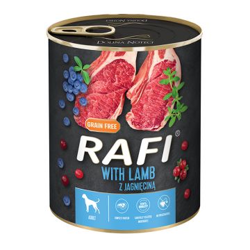 Rafi Dog Πατέ με Αρνί, Μύρτιλο & Κράνμπερι 800gr