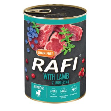 Rafi Dog Junior Πατέ με Αρνί, Μύρτιλο & Κράνμπερι 400gr