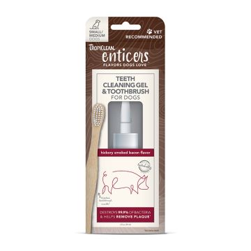 Tropiclean Enticers Gel & Brush S/M Smoked Bacon