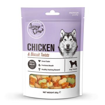 Jerky Time Chicken Biscuits Twists 80gr