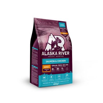 Alaska River Grain Free Cat Adult Sterilised Chicken & Salmon 400gr