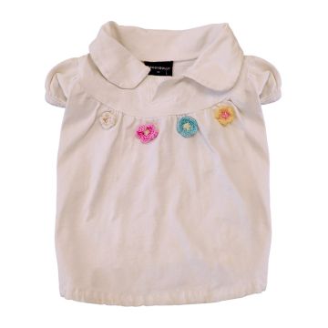 Pet Μπλούζα Σκύλου Flower White M 30cm