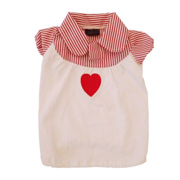 Pet Μπλούζα Σκύλου Red Stripe Heart M 27cm