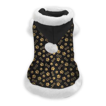 Χριστουγεννιάτικη Στολή Σκύλου Μαύρο-Χρυσό M