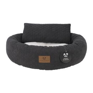 Pet Κρεβάτι Σκύλου - Γάτας με Μαξιλάρι Μαύρο 76.5x76.5x16.5cm