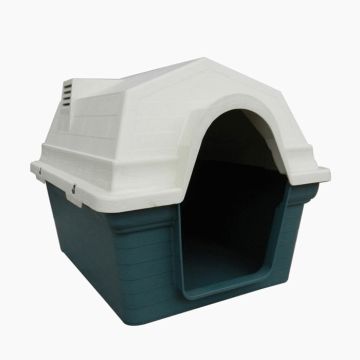 Σπιτάκι Σκύλου με Καμινάδα Πράσινο Medium 84x63x62.9cm