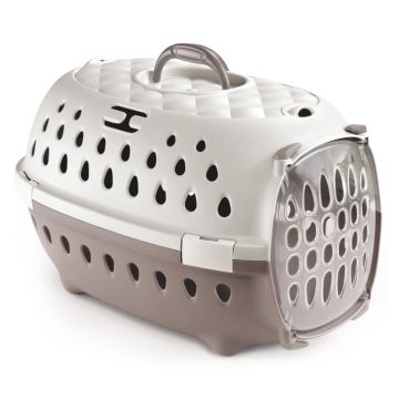 Stefanplast Κλουβί Μεταφοράς Travel Chic Μπεζ/Λευκό 50x34.5x32cm